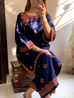 BALOCHI EMBROIDERY 2PCS N-BLUE