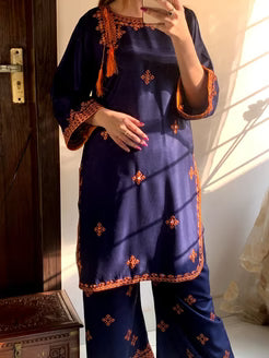BALOCHI EMBROIDERY 2PCS N-BLUE