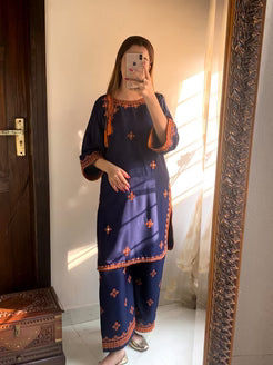 BALOCHI EMBROIDERY 2PCS N-BLUE