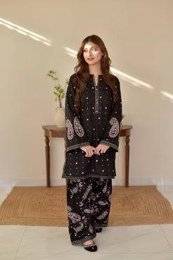 Black Embroidered-2PCs