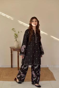 Black Embroidered-2PCs