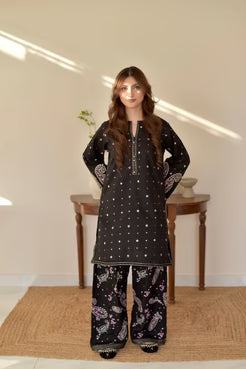Black Embroidered-2PCs