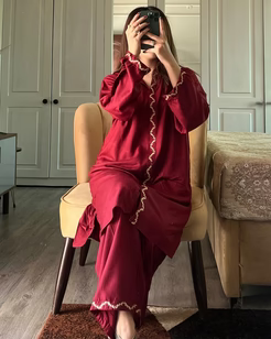 DASTAN EMBROIDED 2PC - Maroon