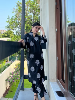 Elmora PRINTED 2PCS STITCHED Black