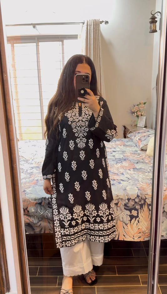 FOXY Embossed Chicken Kari Kurti