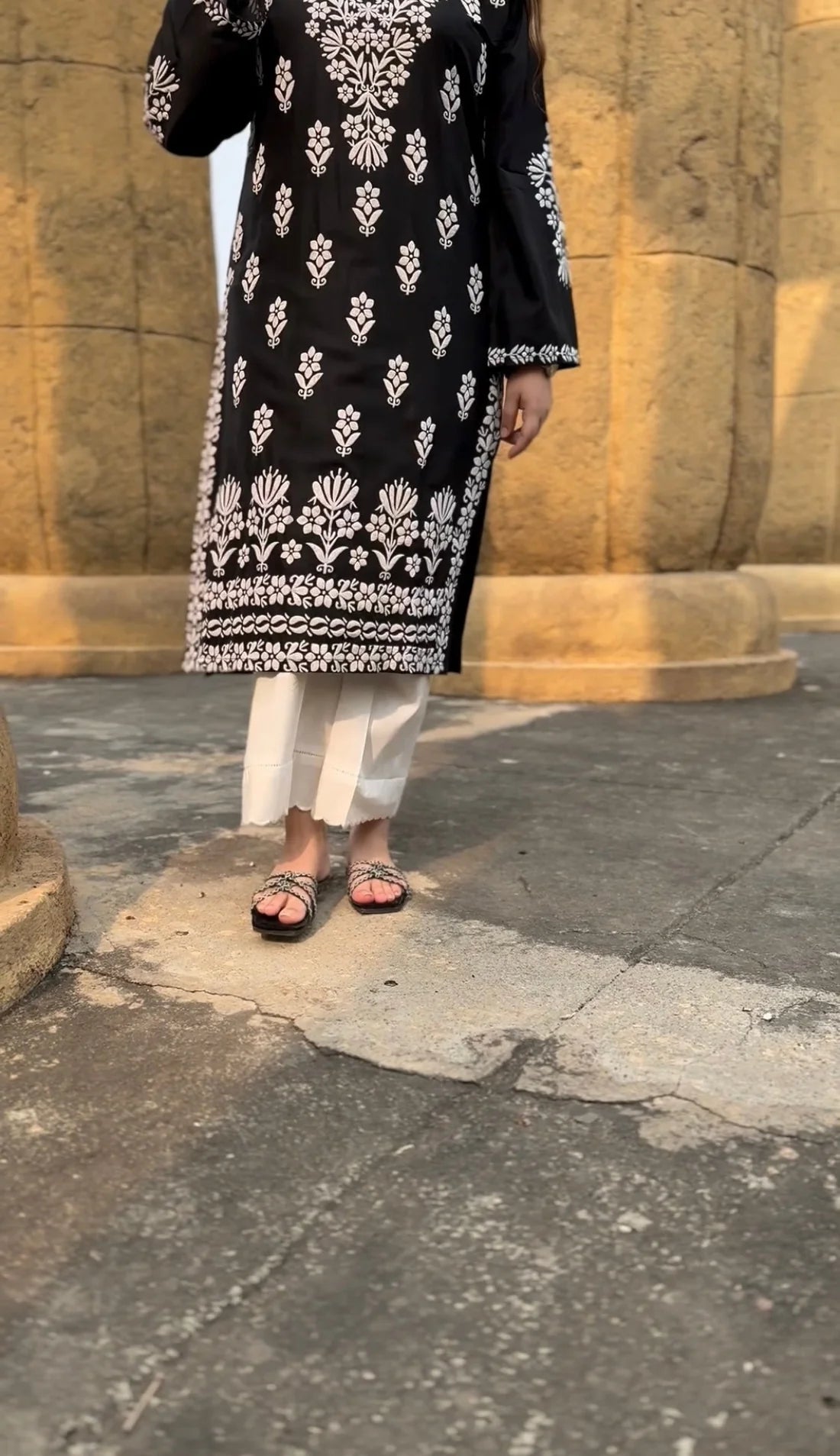 FOXY Embossed Chicken Kari Kurti