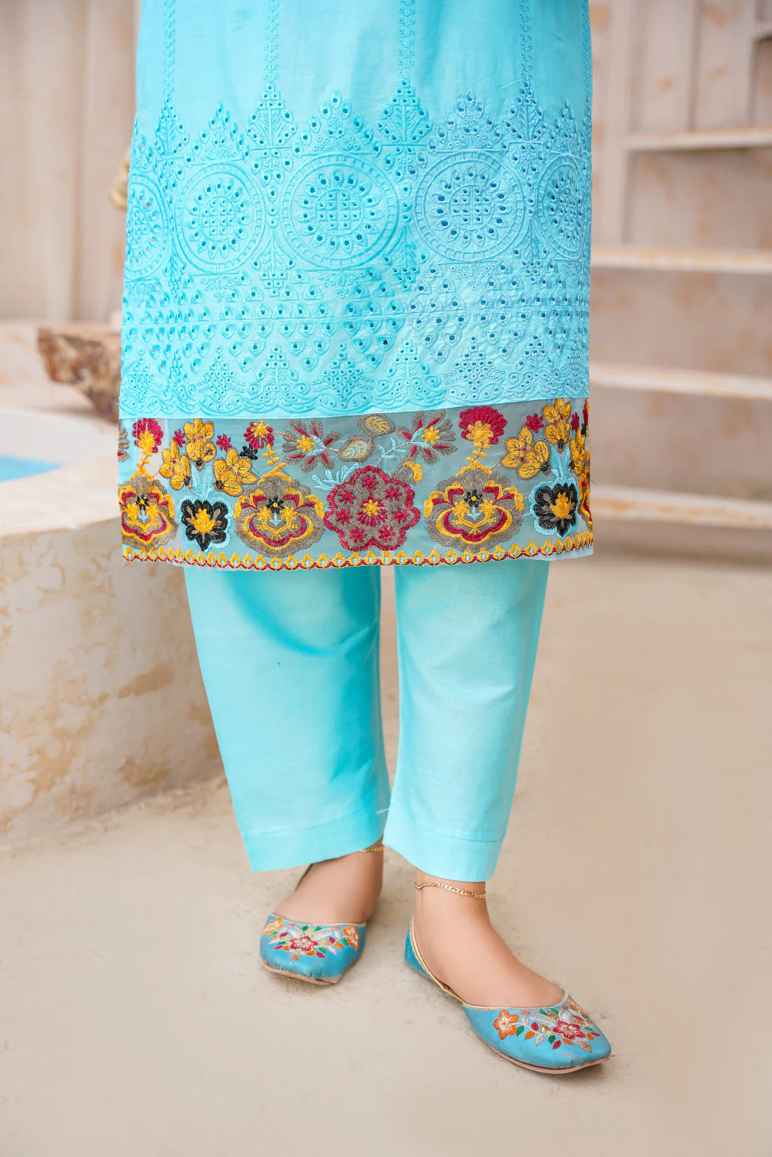 BELLE STICHED 2PCS - SKY